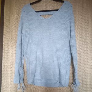 Grey Knit Fashionable Cozy Sweater